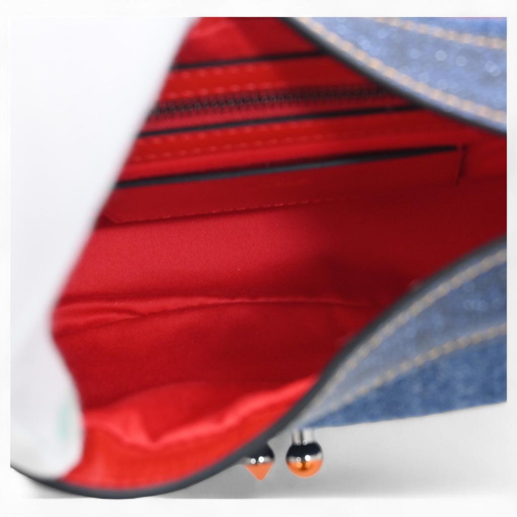 Auth CHRISTIAN LOUBOUTIN CARASKY Denim Shoulder Bag 1225265 cl9962xx