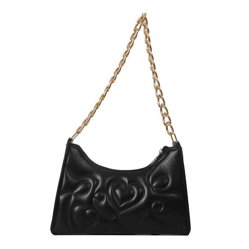 Dámská taška Módní malá čtvercová taška Niche Reliéfní taška přes rameno Řetízková Všestranná taška do podpaží Příliv