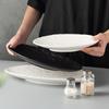 Restaurant Hotel Japanese Rock Texture Oval Fish Plate Large Family Braised Steamed Fish Plate Light Luxury Western Plate Tableware