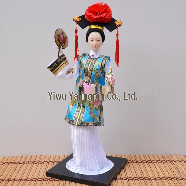 Seidenpuppenpuppe einer Prinzessin der Qing-Dynastie - Haus- & Hoteldekoration, Geschenk, Reiseandenken