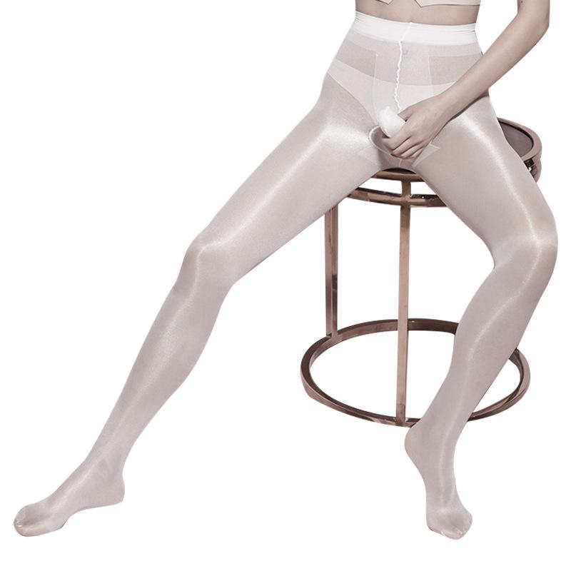Bezešvé průhledné punčochové kalhoty s vysokým pasem s koňským olejem pro muže