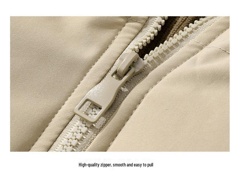 Men's Winter Corduroy Color Block Jacket - Loose Fit, Cotton-Padded Coat (Foreign Sizes)