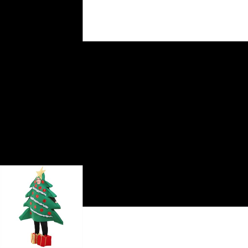 Festive Unisex Christmas Tree Cosplay Costume Funny Clothes Suit Xmas Fancy Dress Party Adults