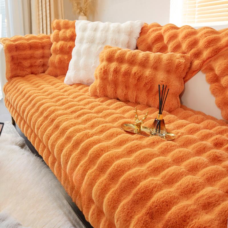 

Плюшевая подушка для дивана, зимняя утолщенная флисовая подушка, Нескользящий чехол для дивана, три сиденья, одно императорское полотенце для наложницы 70*70