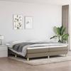 Maison Exclusive - Bed Slat Base with Taupe Mattress 200x200 Cm Fabric