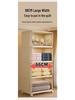 Foldable Sliding Door Cabinet with Wheels - Multi-layer Organizer for Baby Wardrobe or Snack Storage