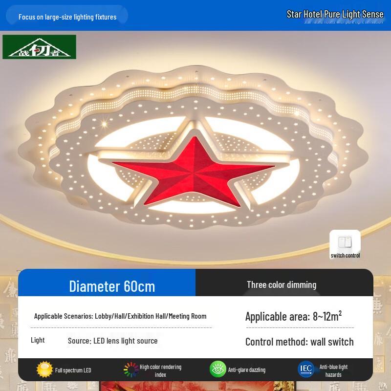 3D Five-Pointed Star LED Ceiling Light