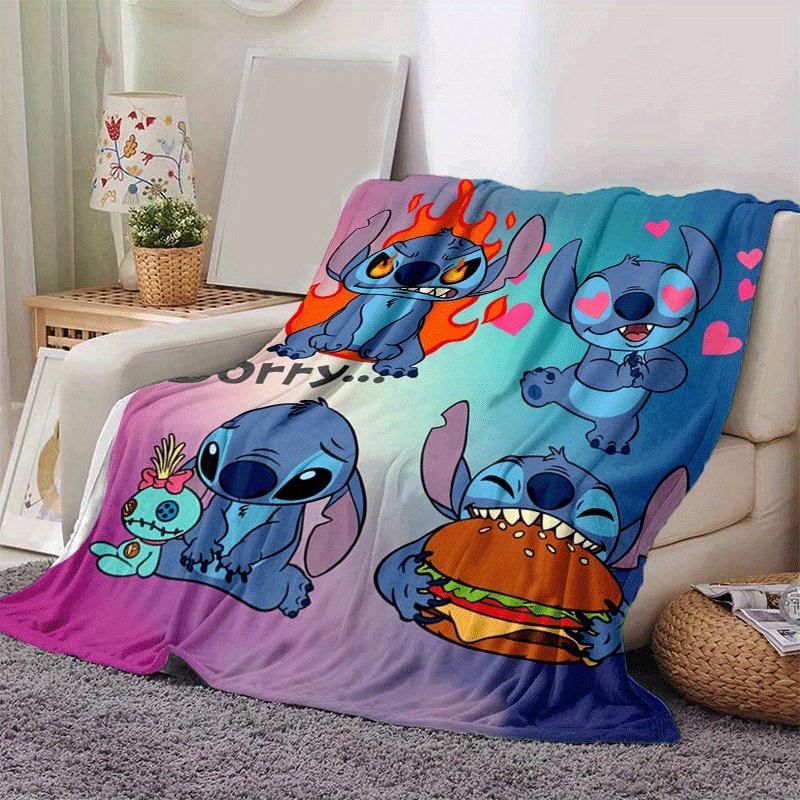 1pc Stitch Printing Blanket - Soft, All-Season Throw for Living Room, Beroom,Personalize Gift with Aorable Cartoon Esign