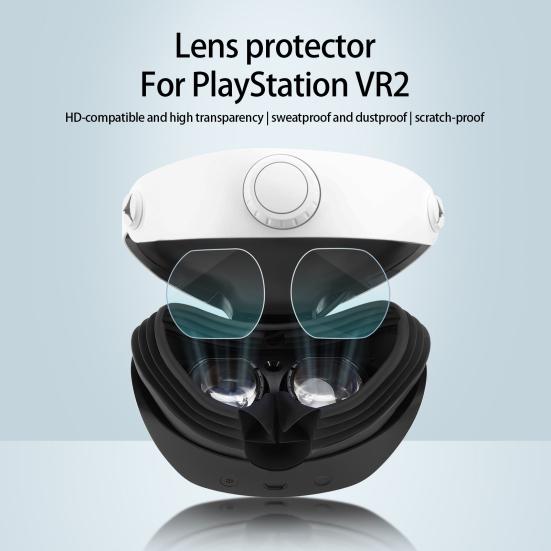 

4 шт. Защитная пленка для объектива с чистящей тканью Пыленепроницаемая защита от пота Простая в установке устойчивая к царапинам защитная пленка для экрана VR для PS VR2