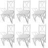 Day and Night - Day and Night Dining Chairs 6 Pcs White Pine Wood