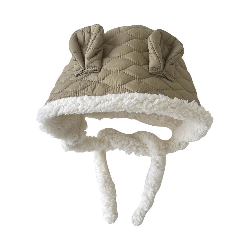 

Корейские детские шапки, милые мультяшные шапки для мальчиков и девочек, зимние детские шапки для защиты ушей, теплая шапка в клетку в стиле ретро, детские аксессуары для головы хаки