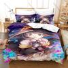 Cool Megumin Konosuba Duvet Cover + 2 Pillowcases Kazuma Aqua Darkness Collage Print Soft Quilt Cover Set New Anime Bedroom Deco