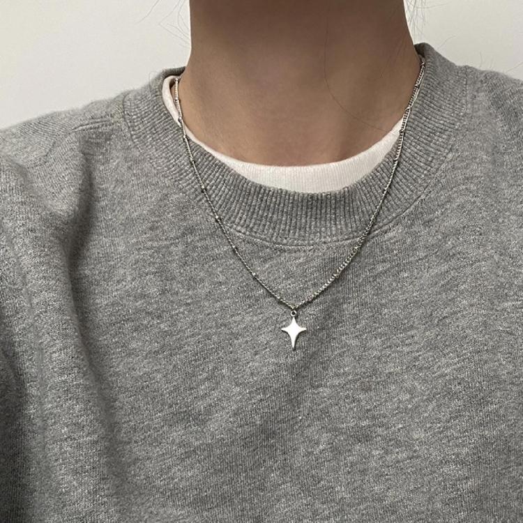 Four-pointed Star Pendant Necklaces Pendant Choker Y2k Jewelry Gift for Hot Girl