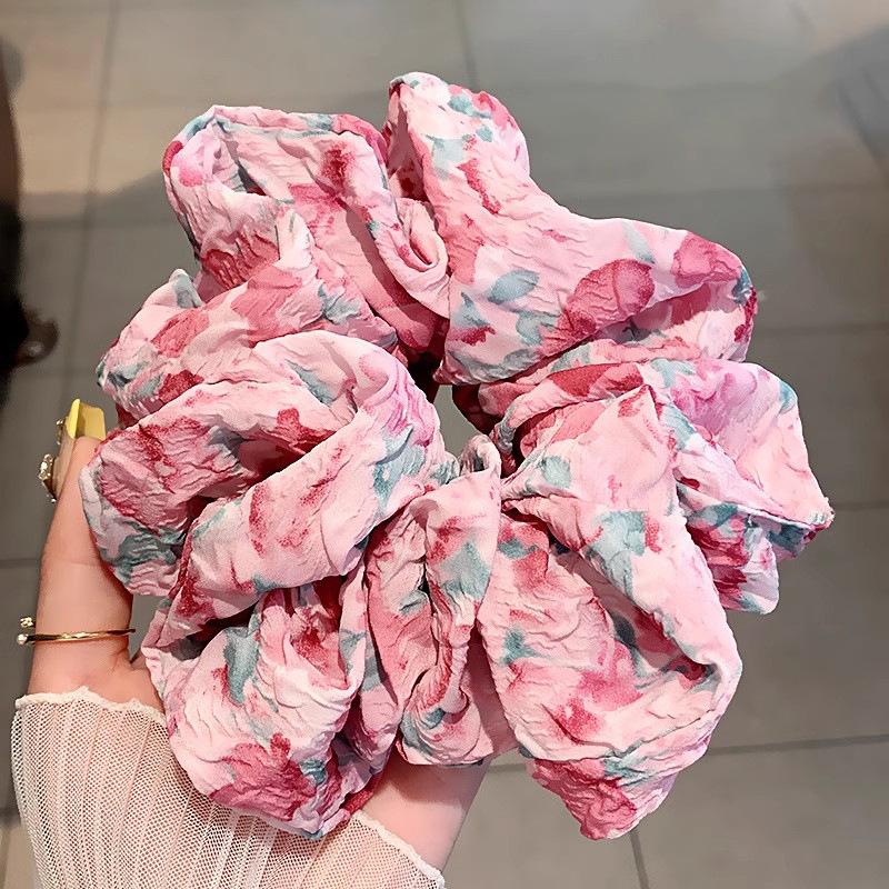 Korea Velvet Scrunchie Oversize for Women Red Hair Rubber Bands Girls Elastic Big Hair Tie Adult Maxi Scrunchies Hair Accessorie
