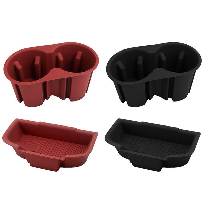 Car Center Storage Box Cup Holder For Porsche Macan 2014-2026 -2026 Soft Waterproof Central Console Organizer Protector