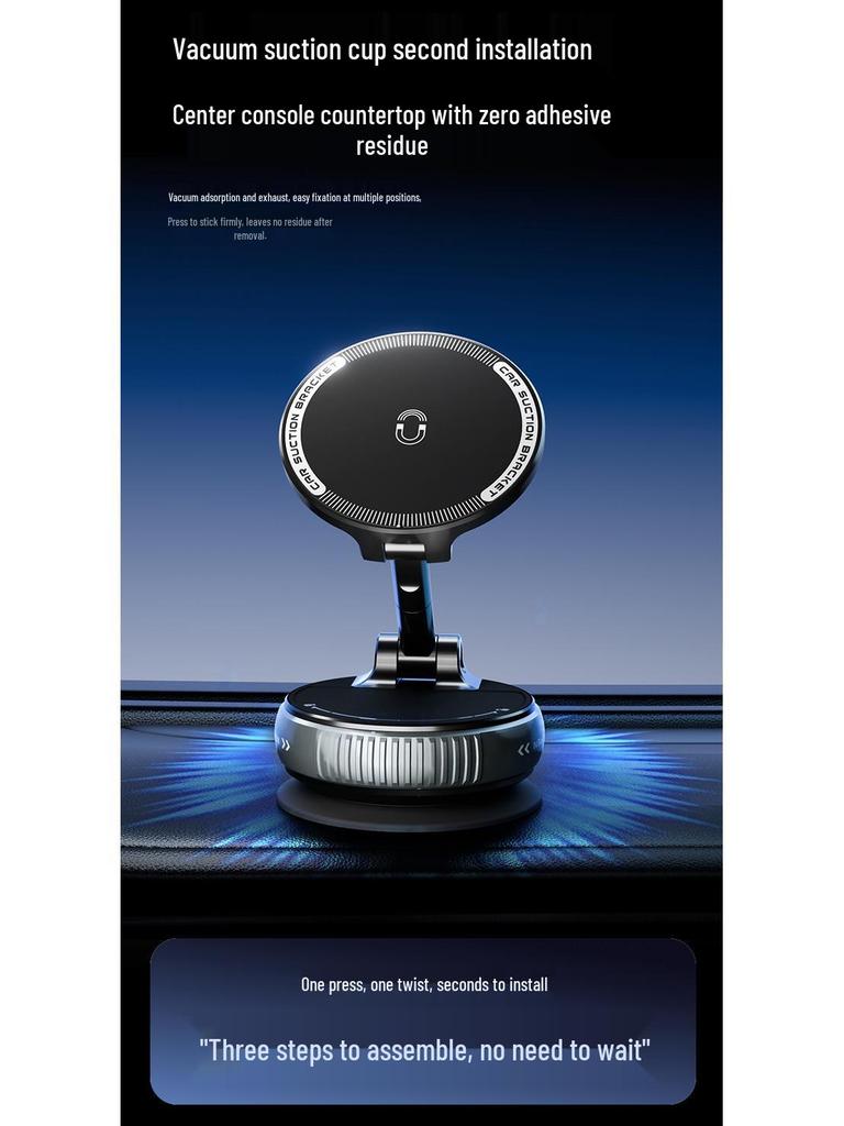Foldable Magnetic Car Phone Holder with Suction Cup for Navigation