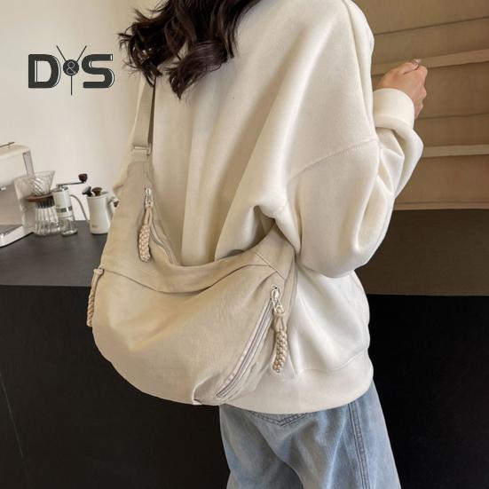 Umhängetasche für Damen mit verstellbarem Riemen, große Kapazität, Knödeltasche, Reißverschluss, Multi-Pocket-Design, Schultertasche für den täglichen Gebrauch