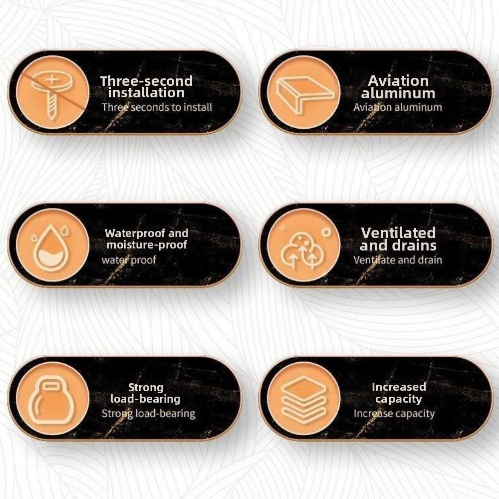 2Pcs Waterproof Bathroom Storage Rack Rustproof Large Capacity Cosmetic Storage Box Easy Install Thicken Home Storage Organizer