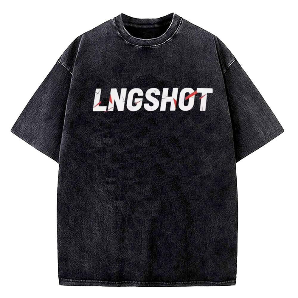 LNGSHOT Jay Park Same T Shirt Vintage Washed Cotton Summer Street Style ShortSleeve Tee Men Women Trendy Hip Hop Crew Neck Top