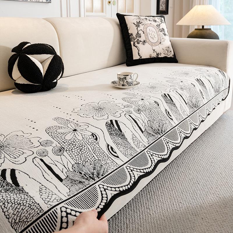 Special-Shaped Sofa Cushion Universal In All Seasons  New Sofa Seat Cushion Non-Slip Straight Row Light Luxury High-End Cover Cloth Towel