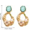 Elegant Acrylic Dangle Flower Earrings Shining Vintage Trend Petals Earrings Irregular Large Waterdrop Earrings For Women Girl
