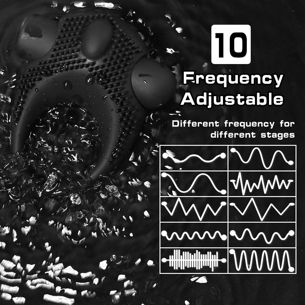 Male Masturbator Chastity Sextoy Sensualex Men Novelty Toys Rechargeable 10 Vibration Modes Ejaculation Delay Cock Ring  Sextoy