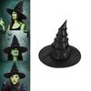 Halloween Witch Hat With Ruffled Lace Edge For Cosplay And Party Decorations