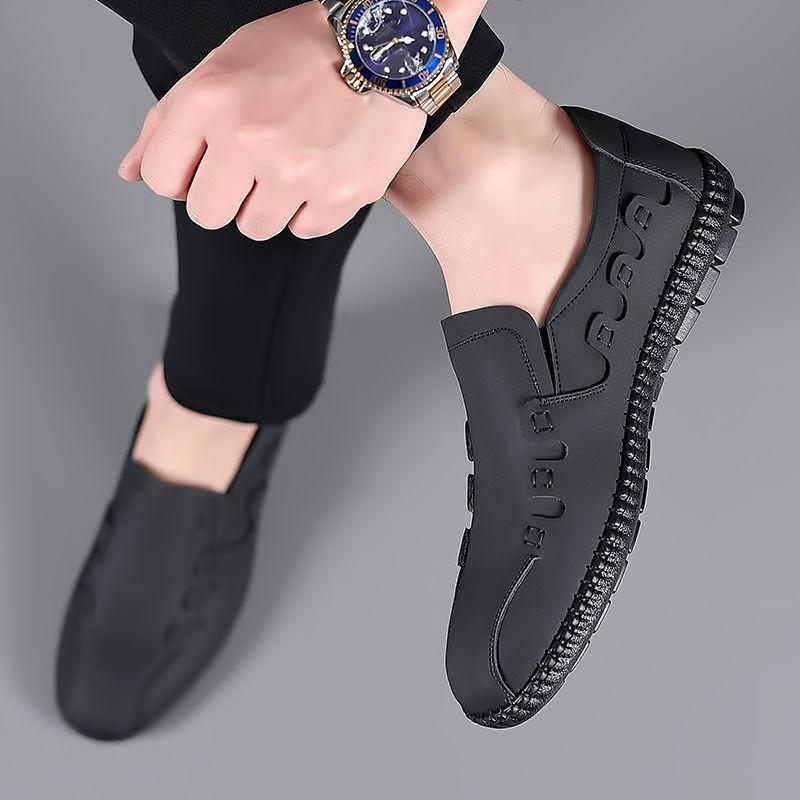 Small High-end British Style Leather Men's Shoes Genuine Leather Miscellaneous Goods Business Shoes Breathable Casual Leather Shoes