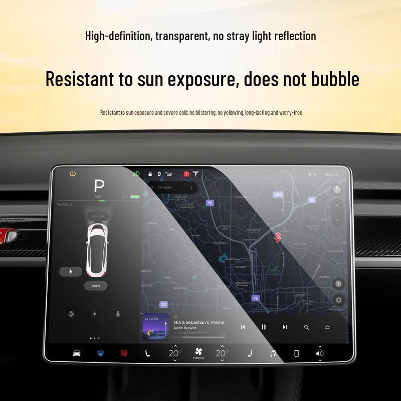 6-Seat Tesla Model 3/Y/YL Center Screen Protector - Tempered Glass Refresh Version