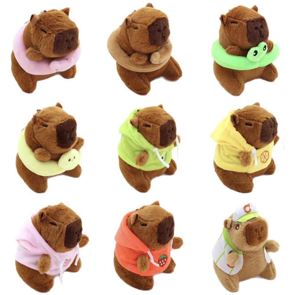 Capybara Plush Keychain: Cute Pull-out Toy & Internet Celebrity Pendant Charm