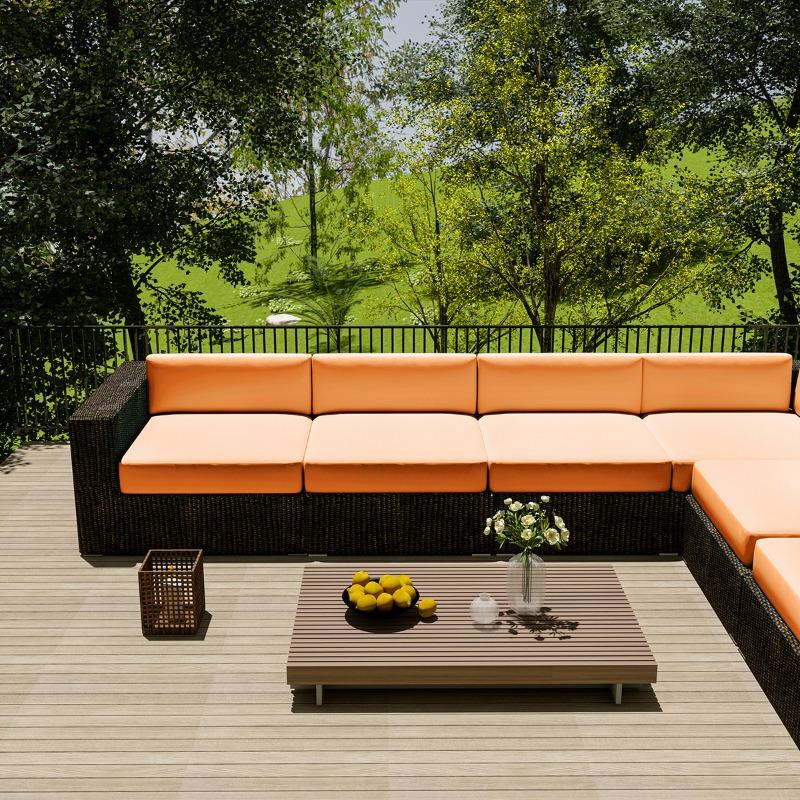 Wasserdichte Outdoor-Sofahülle für Zuhause, Hotel, Garten, Terrasse, Rattanecksofa-Abdeckung, Sonnenschutz, Staubschutz, Möbel-Schutzhülle