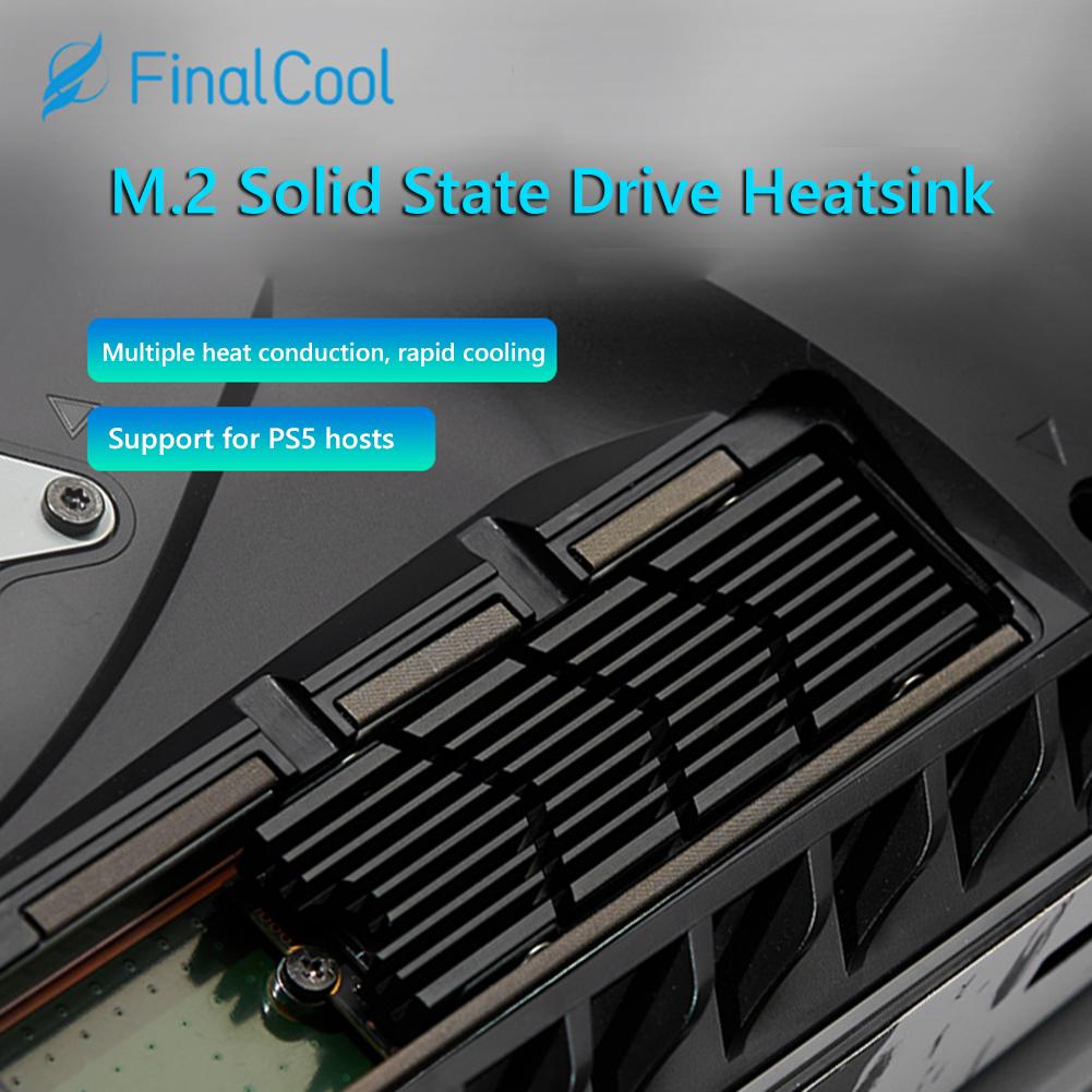 M.2 2280 SSD Heatsink Hollow Heat Cooler Radiator NVME NGFF Aluminum Alloy with Thermal Silicone Pad for PS5 Game Console