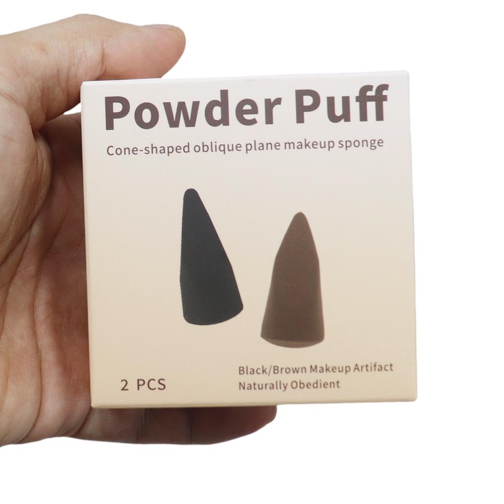 

Новый спонж для макияжа в форме конуса, мягкий, для растушевки, экстра-мягкий, для жидкой или кремовой основы, косметические инструменты 1pc Brown + 1pc Black