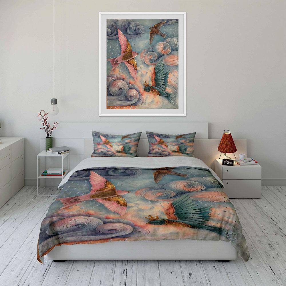 Flying Birds Amidst Clouds. Bedding Sets Duvet Cover Sets Duvet Covers Pillowcases(1 * Duvet Cover 2 * Pillowcases Without Duvet Insert)