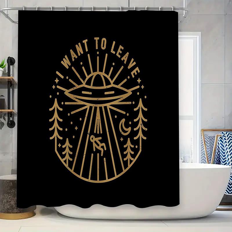 

Boho Forest Shower Curtain Nature Trees Landscape Backdrop Woodland Bathroom Decor Vintage Fern Botanical Washable Fabric W60H190(CM)-1 Pcs