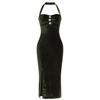 Sleeveless Dresses Women Velvet Strapless Slash Neck Korean Style Elegant Slim Backless Sexy Club Summer Evening Green Dress