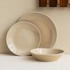 High-End Ceramic Bowl Set Home Restaurant Hotel Plate Simple Tableware Western Food Large Plate Dish Plate