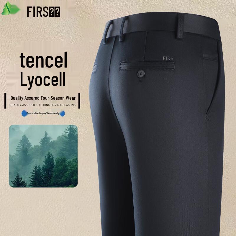 FIRS Men s Tencel Blend Business Casual Straight-Leg Pants 30