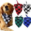 Bandane per Cani Sciarpa Grande per Animali Bandana per Cane Cotone a Quadri Lavabile Cravatta a Papillon Collare Gatto Cucciolo Sciarpa Triangolare Bavaglino Accessori per Cani