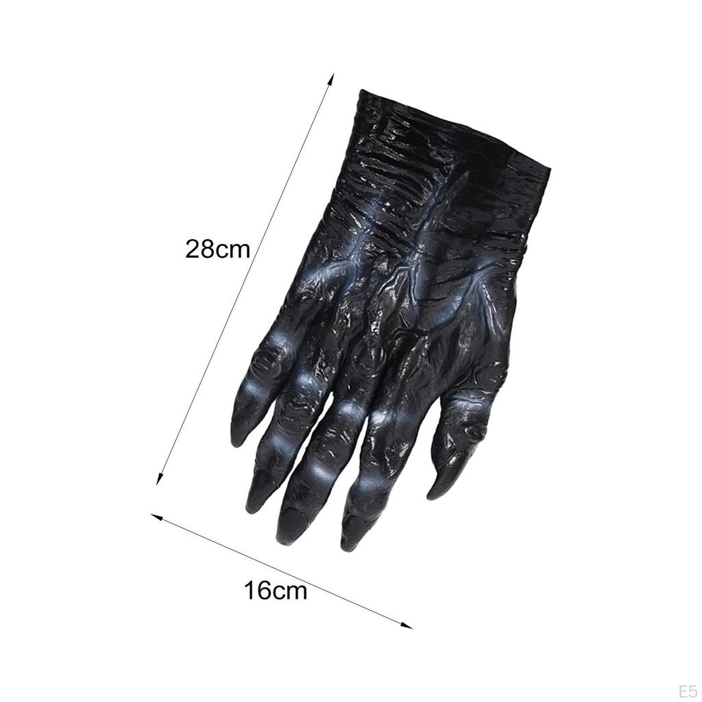 Halloween Rękawice Wilkołaka Ręce Wilkołaka Dla Dorosłych Unisex Straszne Długie Pazury Zwierzę Cosplay Impreza Karnawał Wilk