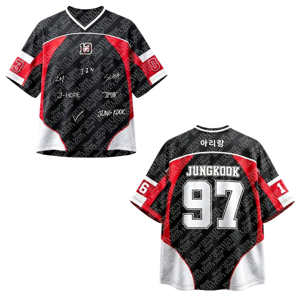 2026 BTS Jimin #95 Arirang Tour Merch 3D Print Unisex Jersey,ARMY Kpop Y2k Breathable Top, Men's Women's Quick-drying T-shirt