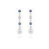 Cachet Inge Earrings Pearl And Cz Platinum Plated