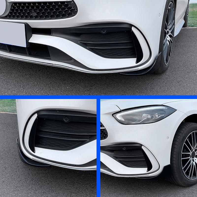 Front Bumper Spoiler Corner Protector Canard Diffuser Splitter For Mercedes Benz C-Class W206 AMG C200 C260 C43 Brabus 2022+