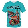Ny Tegneserie Gorillaz 3D-trykt T-skjorte Herre Dame Casual Hip-hop Kortermet Harajuku Stil Gate T-skjorte