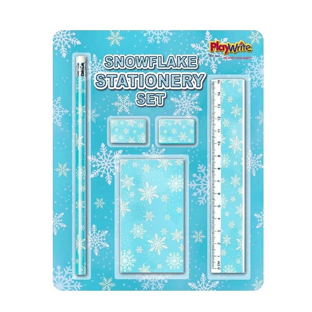 Playwrite Schneeflocken-Weihnachtsbriefpapier-Set (Packung mit 5)