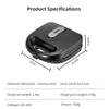6-in-1 750W High Power Sandwich Machine Kitchen Double-Sided Baking Waffle Maker Multifunctional Breakfast Machine