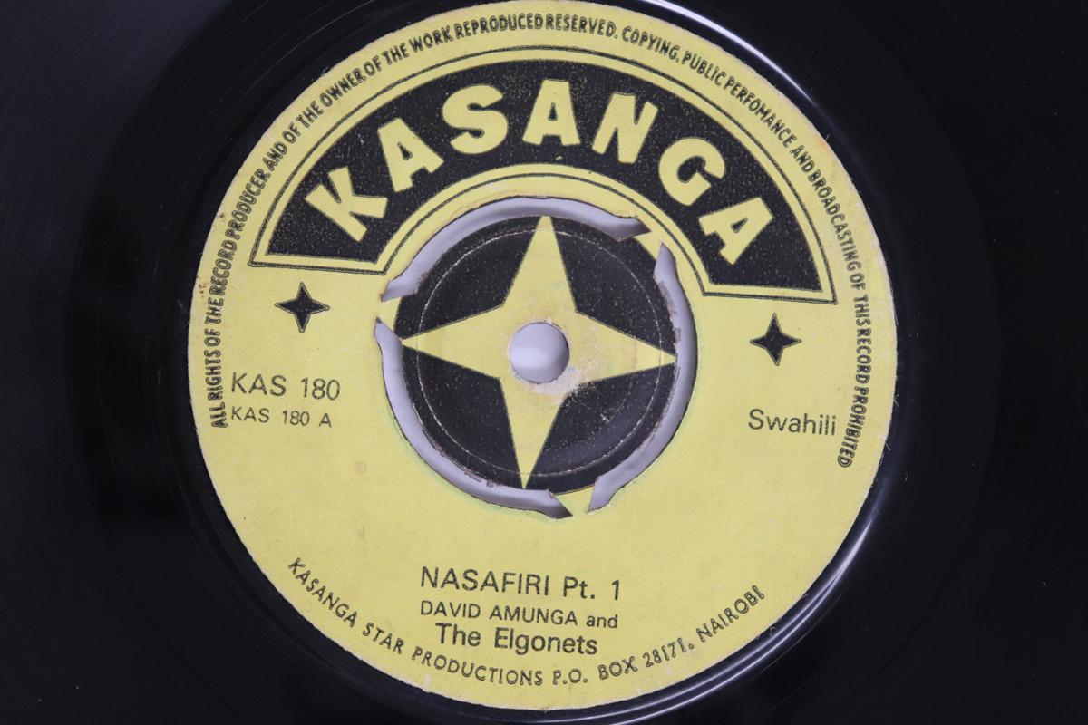 

7inch Record DAVID AMUNGA, ELGONETS - Nasafiri Pt. 1 / Pt. 2 KAS180 KASANGA Kenya World Music Used
