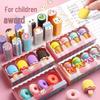 Newcomer Offer: Set of 4 Cute Cartoon Erasers - Ice Cream Cones & Lollipops