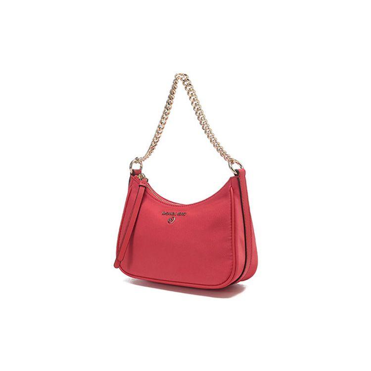 Michael Kors Classic Solid Logo Chain Commuter Fashion Nylon Shoulder Bag Women Shoulder Bags Spanish-Wine 32H1LT9C1C-SANGRIA