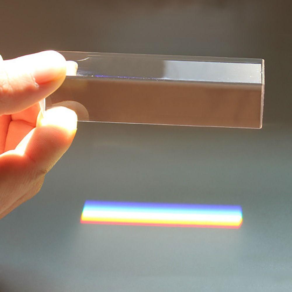 Portable Crystal Glass Triangular Prism Clear Triangular Rainbow Prisma Optical Refraction Prisma Photographic